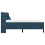 vidaXL Cadre de lit avec matelas Bleu 200 x 200 cm Velours