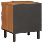vidaXL Cabinet de chevet avec tiroir 2 Pièces Marron 40 x 33 x 46 cm