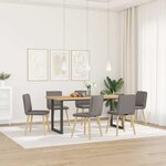vidaXL Chaises à manger lot de 6 taupe tissu