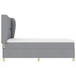 vidaXL Lit à ressorts avec matelas gris foncé 90x190 cm Gris clair