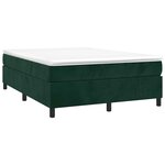 vidaXL Cadre de lit vert foncé 140x200 cm velours
