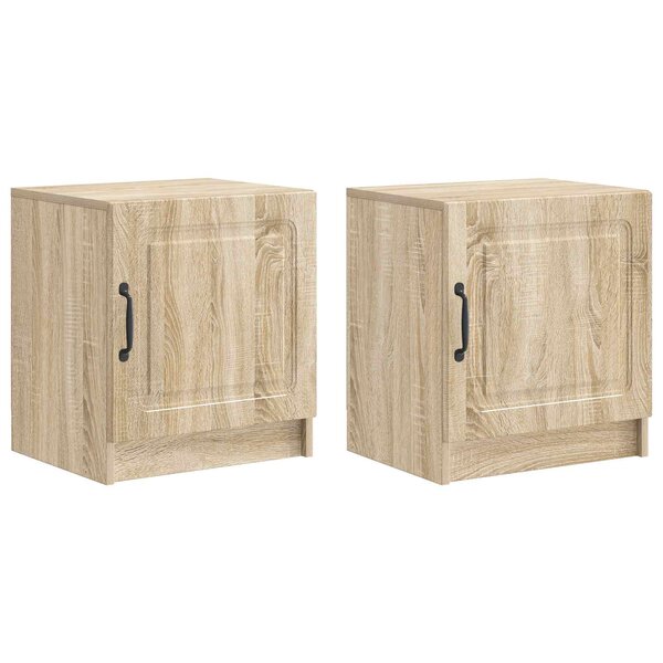 vidaXL Cabinet de chevet 2 Pièces Chêne Sonoma 43 x 34 5 x 47 cm