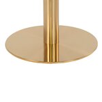 Table de salle à manger plateau aspect marbre et pied laiton Ø 90 x 75 cm