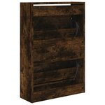 vidaXL Armoire à chaussures chêne fumé 60x21x87 5 cm bois d'ingénierie