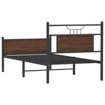 vidaXL Cadre de lit sans matelas chêne marron 90x190cm bois ingénierie