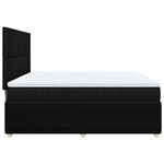 vidaXL Sommier à lattes de lit avec matelas Noir 180x200 cm Tissu