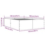 vidaXL Cadre de lit chêne sonoma 120x190 cm bois d'ingénierie