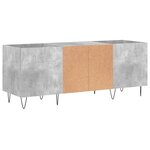 vidaXL Armoire à disques gris béton 121x38x48 cm bois d'ingénierie