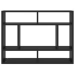 vidaXL Étagère murale Noir 75x16x55 cm Bois d'ingénierie