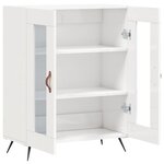 vidaXL Buffet Blanc brillant 69 5x34x90 cm Bois d'ingénierie