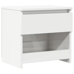 vidaXL Table de chevet blanc brillant 40x30x39 cm bois d’ingénierie