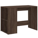 vidaXL Bureau chêne marron 102x50x75 cm bois d'ingénierie