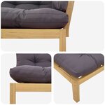 vidaXL Unité du canapé en palette de jardin 2 Pièce