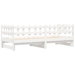 vidaXL Lit coulissant sans matelas blanc 2x(90x200) cm bois massif