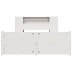 vidaXL Lit bibliothèque sans matelas blanc 120x190 cm bois pin massif