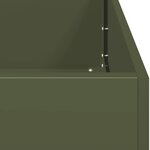 vidaXL Jardinière vert olive 360x80x40 cm acier