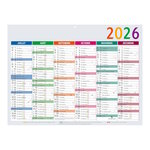 Calendrier Mural 2026 - 22 x 29.5 cm - Multicouleurs