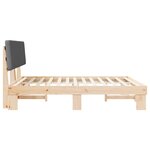 vidaXL Cadre de lit avec tête de lit rembourrée Gris foncé