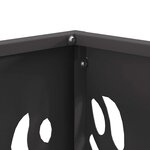 vidaXL Braise Noir 40 x 40 x 40 cm Acier
