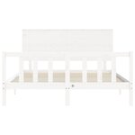 vidaXL Cadre de lit sans matelas blanc bois de pin massif