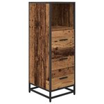 vidaXL Ensemble de mobilier de salle de bain avec tiroir Bois Ancien