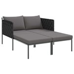 vidaXL Transat avec coussin Anthracite 115 x 153 x 69.5cm Acier