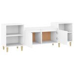 vidaXL Meuble TV Blanc 160x35x55 cm Bois d'ingénierie