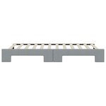 vidaXL Lit de jour avec gigogne sans matelas gris clair 90x200 cm