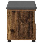vidaXL Banc d'entrée avec coussin Bois ancien 60 x 38 x 46 cm