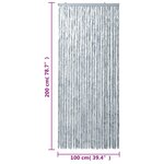 vidaXL Rideau anti-mouches blanc et gris 100x200 cm chenille