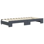 vidaXL Lit de jour avec gigogne et tiroirs sans matelas 90x200 cm