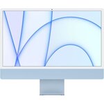 Apple - 24 iMac Retina 4,5K (2021) - Puce Apple M1 - RAM 8Go - Stockage 512Go - GPU 8 coeurs - 2 Ports USB 3 - Bleu