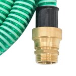 Vidaxl tuyau d'aspiration avec raccords en laiton 3 m 25 mm vert