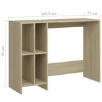 vidaXL Bureau d'ordinateur portable chêne sonoma bois d'ingénierie