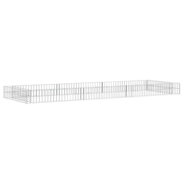 vidaXL Lit surélevé à gabion Acier galvanisé 300x100x20 cm