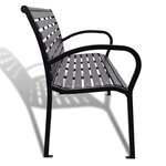 vidaXL Banc de jardin 125 cm acier et WPC noir