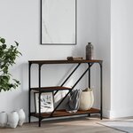 vidaXL Table console chêne marron 88 5x30x75 cm bois d'ingénierie