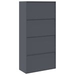 vidaXL Armoire de rangement 2 Pièces Anthracite 90 x 40 x 180 cm Acier