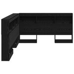 vidaXL Tête de lit de rangement Chêne noir 140 cm Bois d'ingénierie