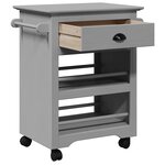 VidaXL Chariot de cuisine BODO gris 67 5x45x80 cm