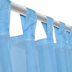 vidaXL Rideau fin Turquoise 140x225 cm 2 Pièces