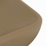 vidaXL Lavabo de luxe rectangulaire Crème mat 71x38 cm Céramique