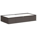 vidaXL Boîte de rangement avec fenêtre transparente Gris Tissu intissé