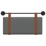 vidaXL Tête de lit suspendue Gris foncé PU antique