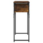 vidaXL Table console avec étagère chêne fumé 75x30x75 cm