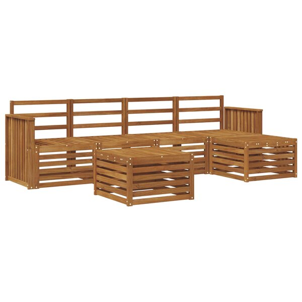 vidaXL Ensemble de canapés d'extérieur 6 pc Naturel