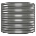 vidaXL Lit surélevé de jardin Gris 554x100x68cm Acier enduit de poudre