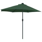 vidaXL Parasol de jardin demi Vert 294 x 150 x 224 cm tissu