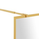 vidaXL Paroi de douche avec verre ESG transparent doré 100x195 cm