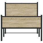 vidaXL Cadre de lit en métal sans matelas chêne sonoma 90x190 cm